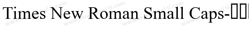 Times New Roman Small Caps字体转换